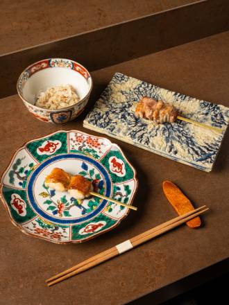 a table filled with food
