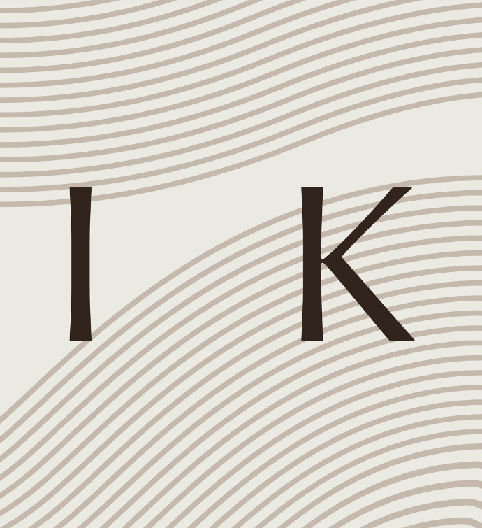 an infographic with an I and K on a tan background