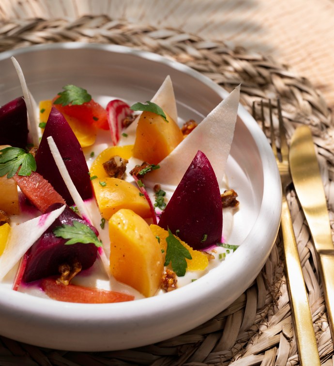 Beet jicama salad