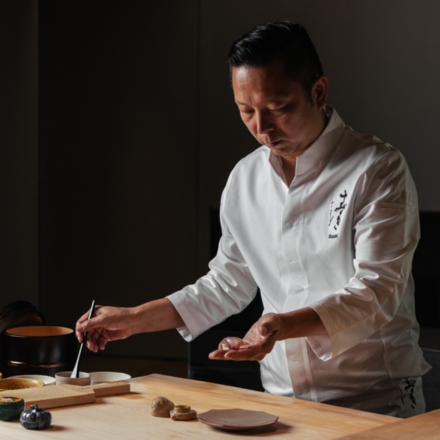 A chef preparing a meal