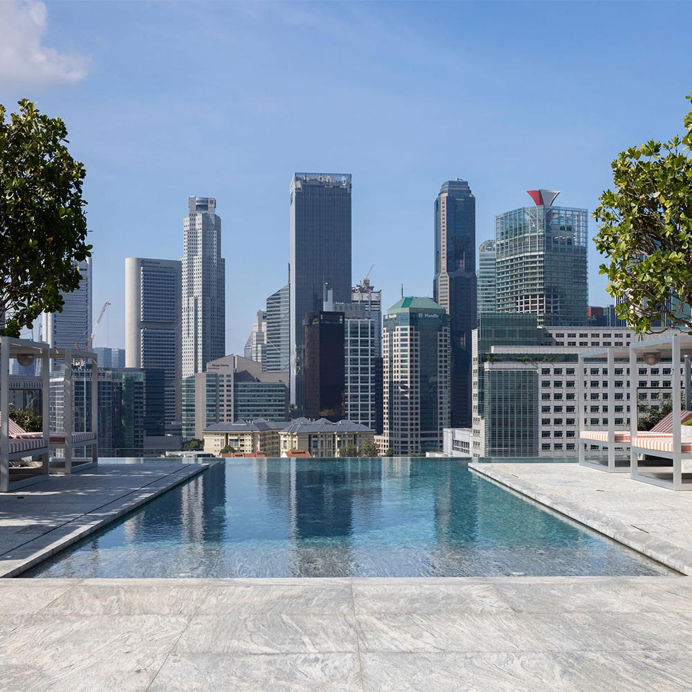 The Canyon Pool at the Mondrian Singapore Duxton.