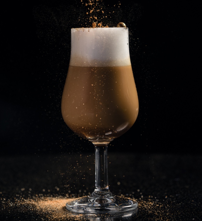 Espresso cocktail with foam at Smoke & Mirrors Doha