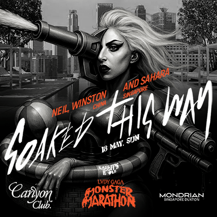robotic lady gaga artwork to promote an event at canyon club