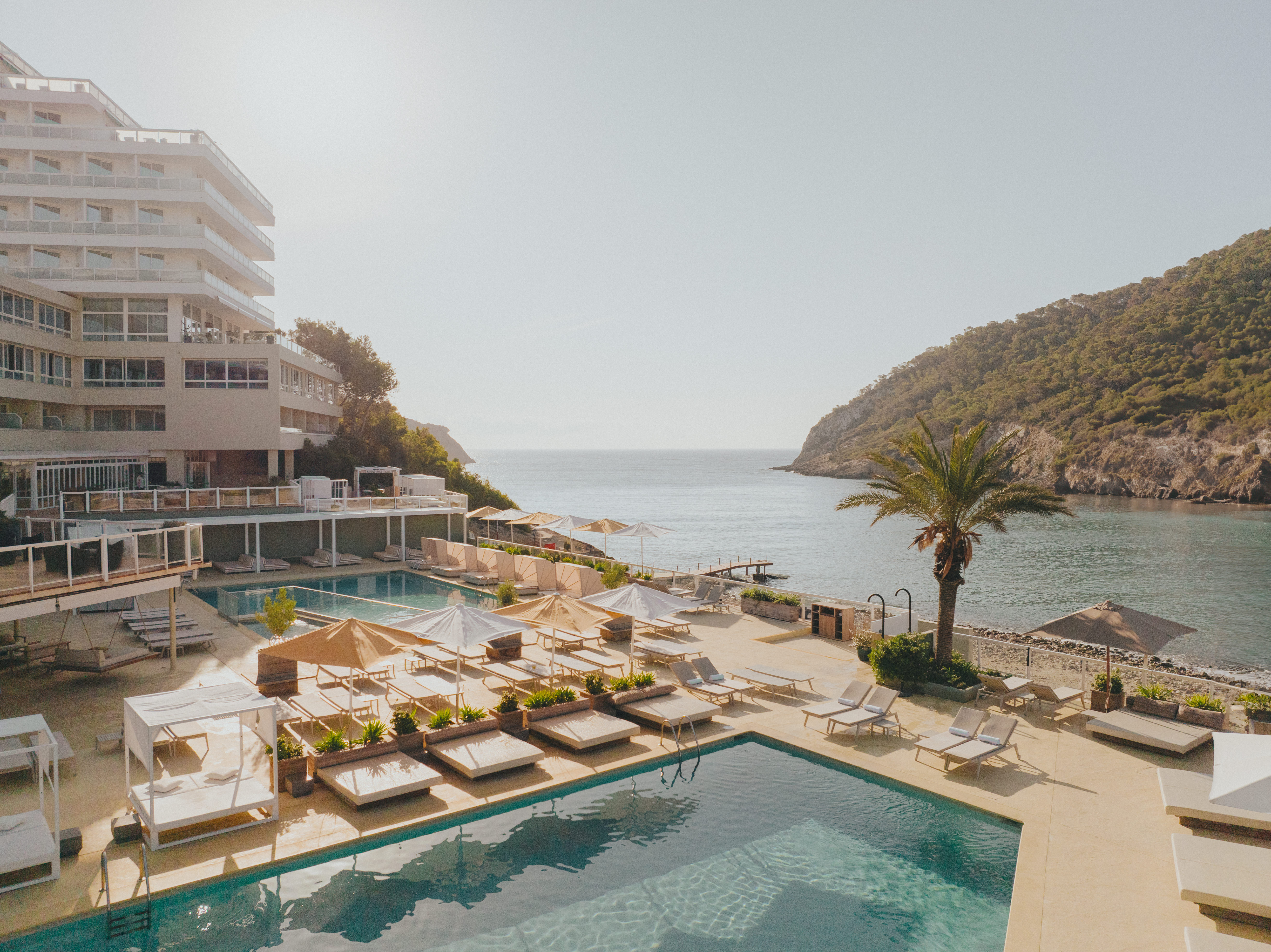 Mondrian Ibiza Main Beach with sea views to Ibiza turquoise waters from the Mediterranean sea