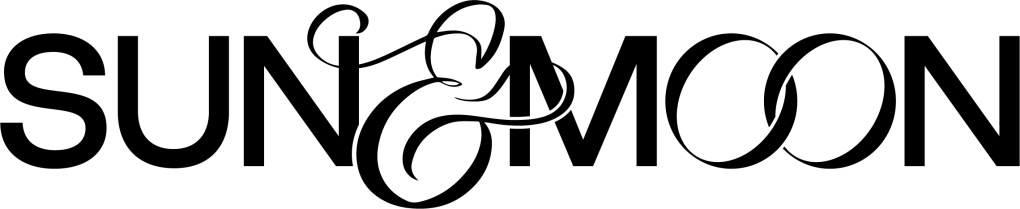 Black logo on a clear background