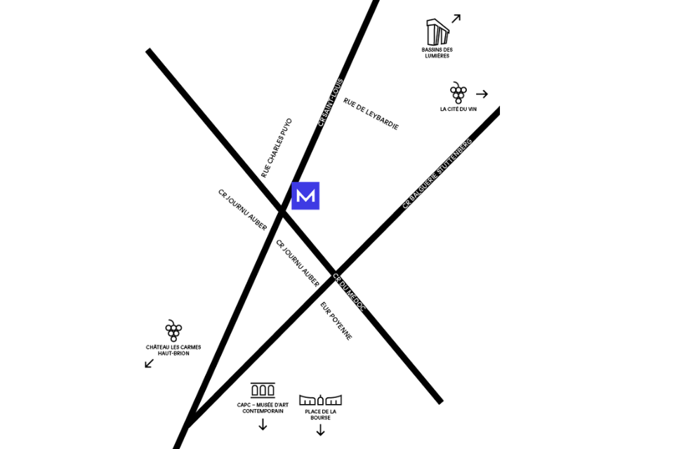 map of Bordeaux