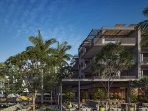 Render of building in a beach jungle setting