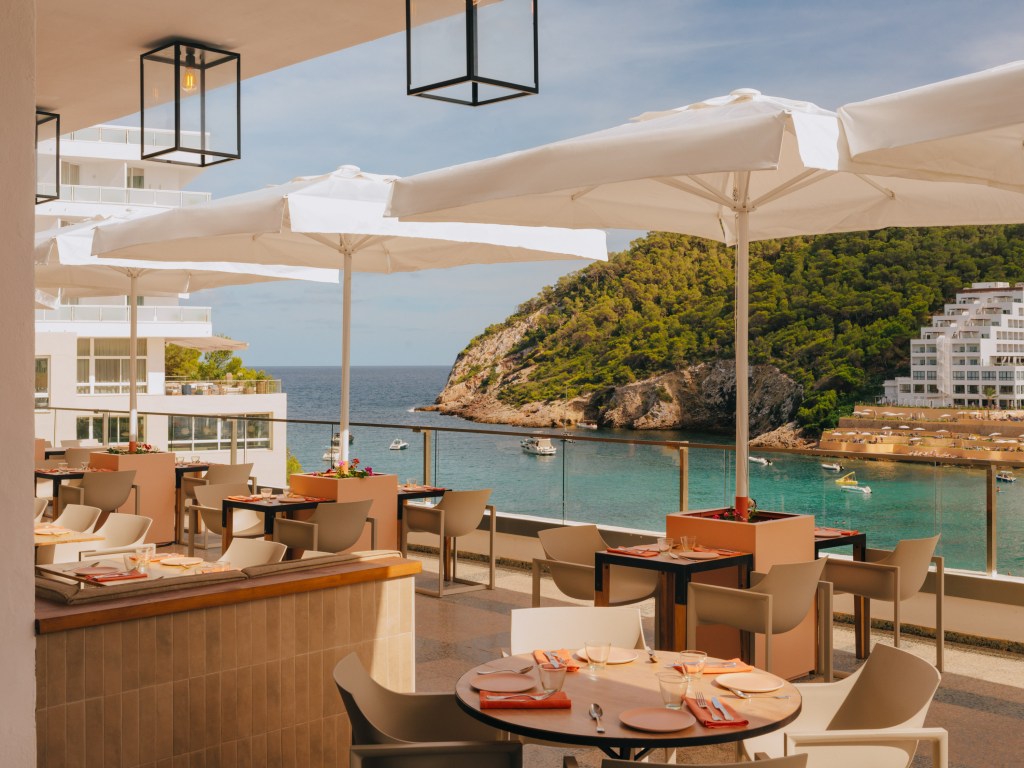 Hyde Ibiza Cuyo Mexican Restaurant outdoor terrace high level with sea views