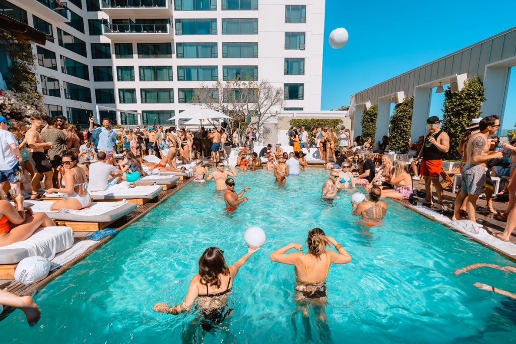 Pool party scene