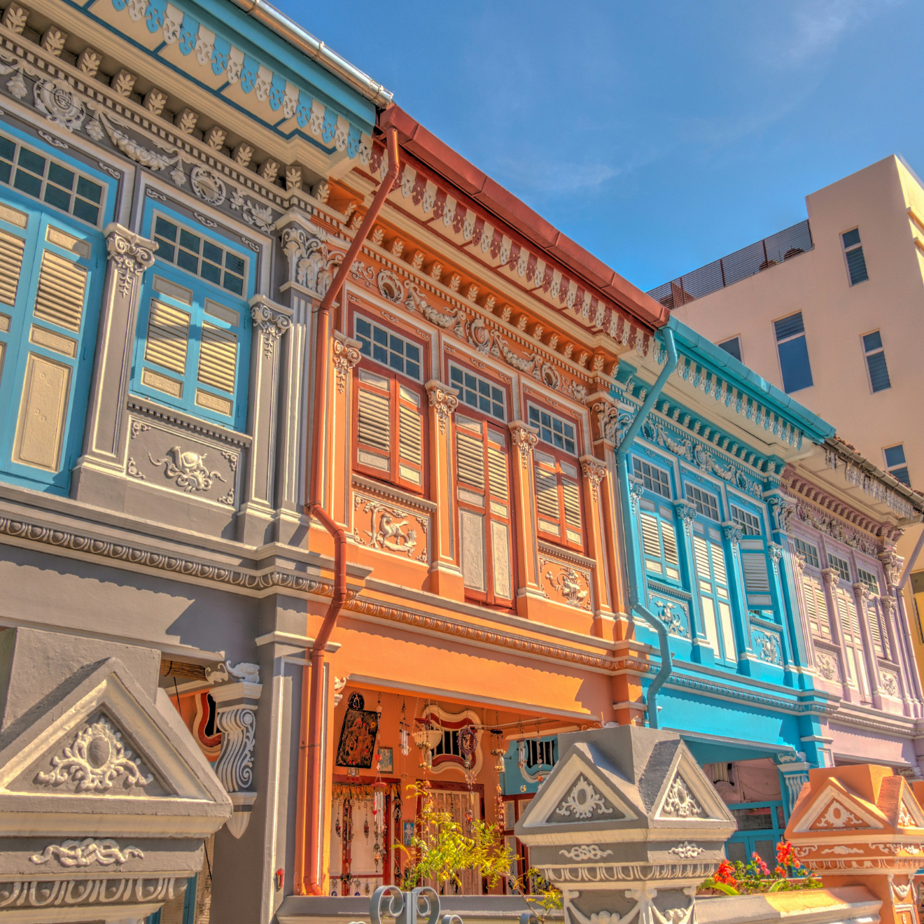 colourful shophouses in singapore