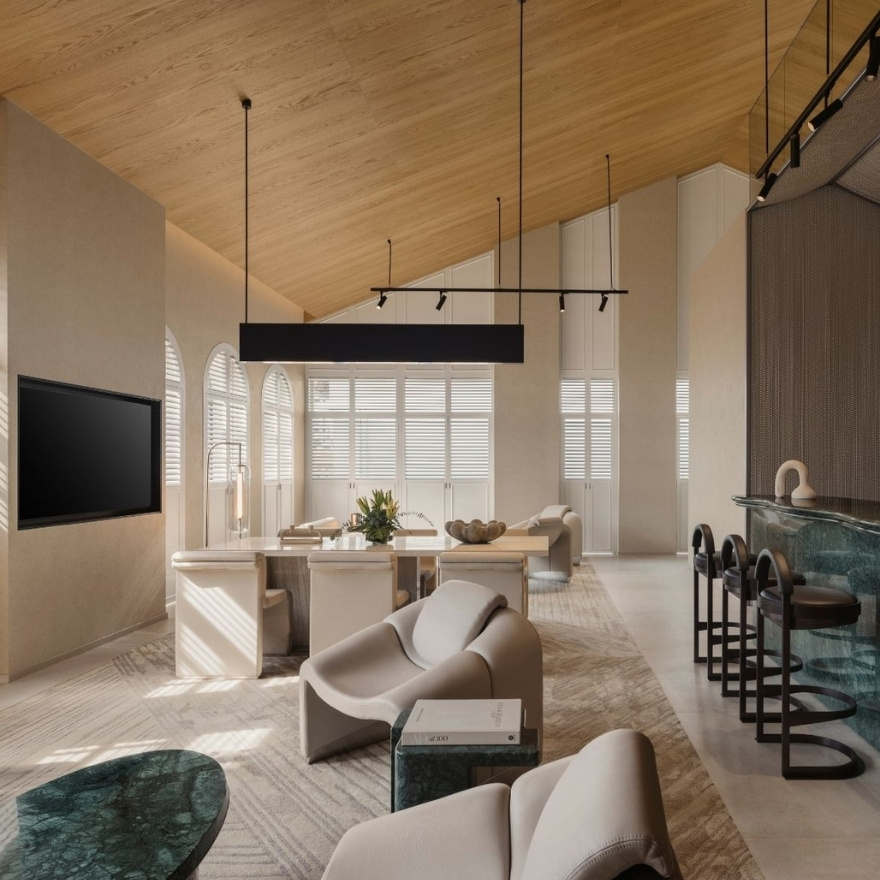 luxe suite with modern furnishings