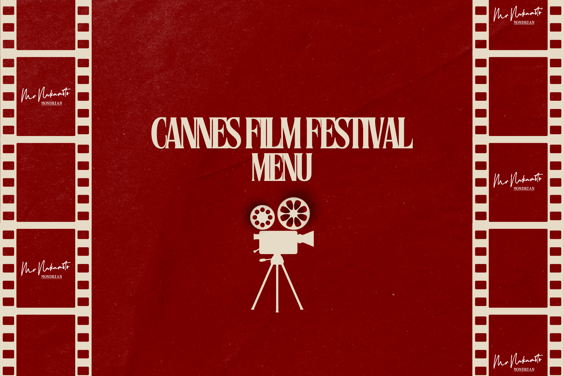 Cannes film festival menu
